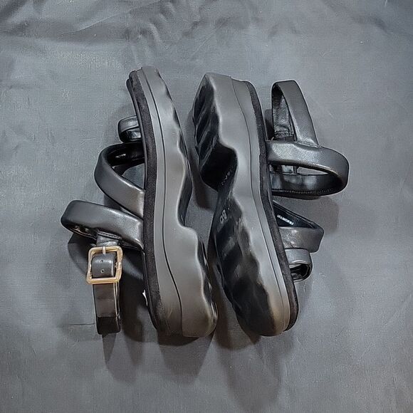 BRAND NEW VINCE WOMEN'S SANTA CRUZ LEATHER ANKLE STRAP PLATFORM SANDALS - Picture 14 of 16